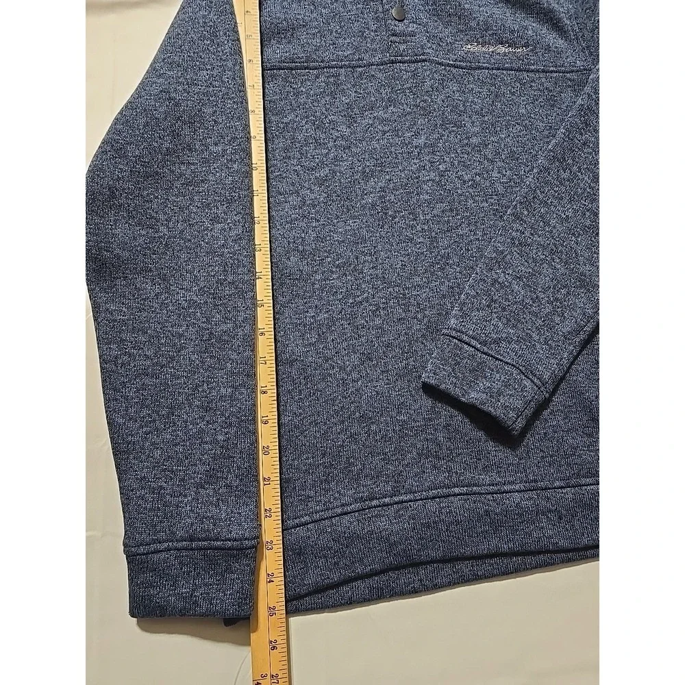 Eddie Bauer Radiator Mens Small Blue Fleece Knit Pullover Sweater Outdoor Preppy